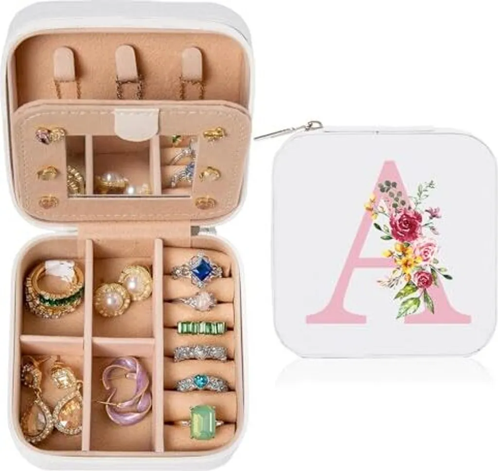 Piccolo Portagioie da Viaggio in Pelle PU - Organizer Gioielli Donna