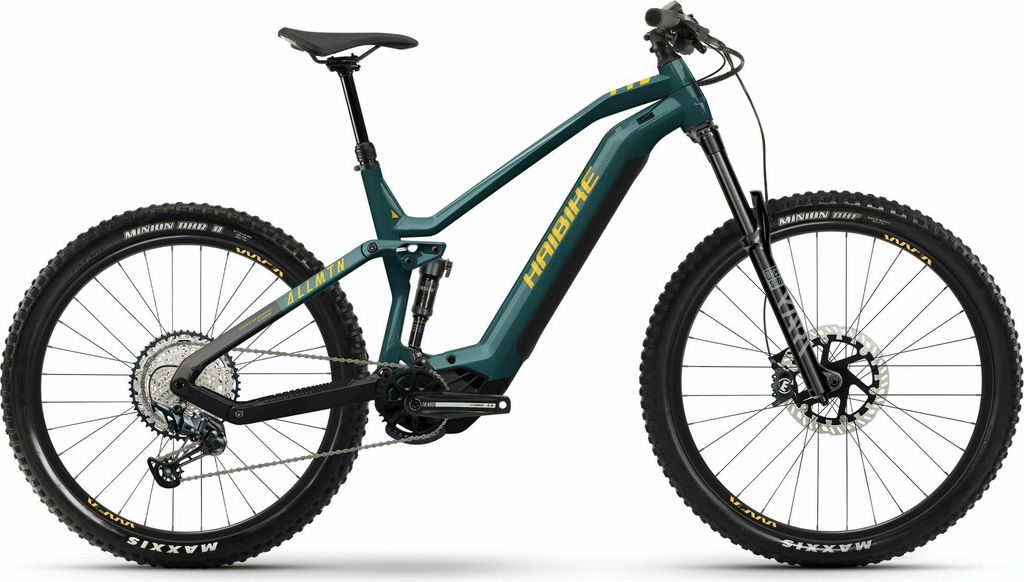 Haibike ALLMTN 7 ocean/black/orange glänzend 29"/27,5" 720 Wh Diamant E-Mountainbike in Grün
