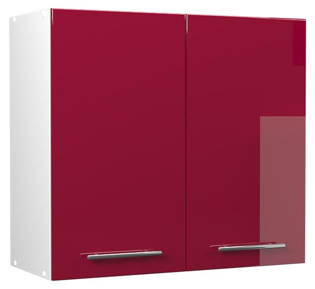 Hangkast Vicco Fame-Line Bordeauxrode hoogglans/Wit 80 cm, Productafbeelding 