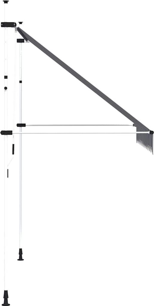 vidaXL Einziehbare Markise Handbetrieben 250 cm Blau/Weiß Produktbild 