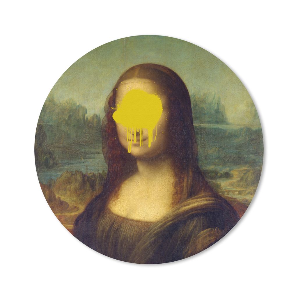 MuchoWow Mauspad Mousepad Mona Lisa - Leonardo da Vinci - Kunst 40x40 cm - Mousepads - Maus Mat - Pad - Mausunterlage - Schreibtisch Accessoires
