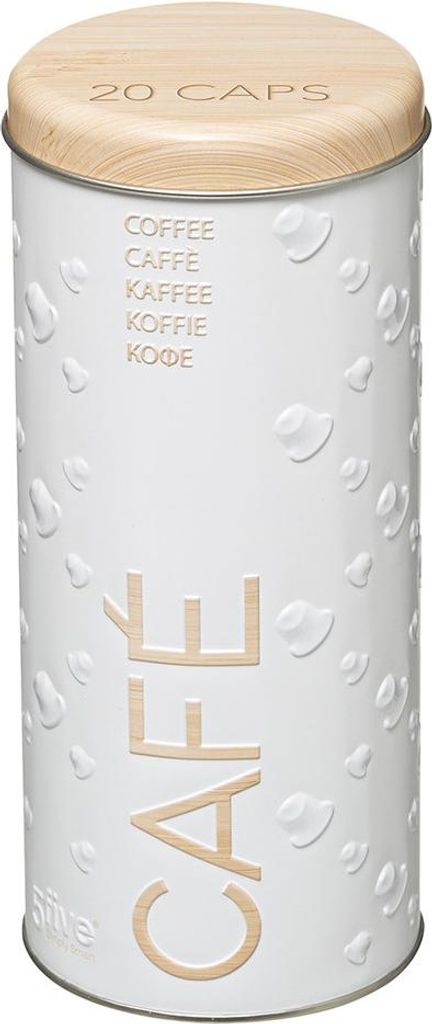 Scatola di metallo per capsule di caffè Nature White White Immagine del prodotto 