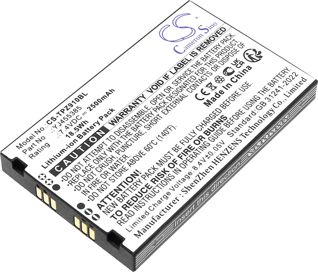 Remplacer batterie YJ455385 pour Topwise Z91 terminal qui s'éteint