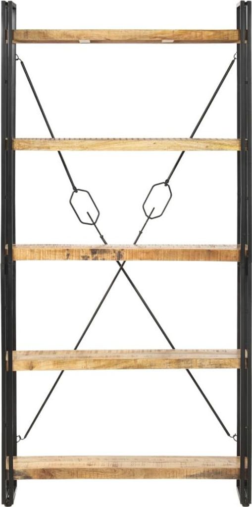 vidaXL Knihovna 5 přihrádek 90 x 30 x 180 cm mango masiv Obrázek produktu 