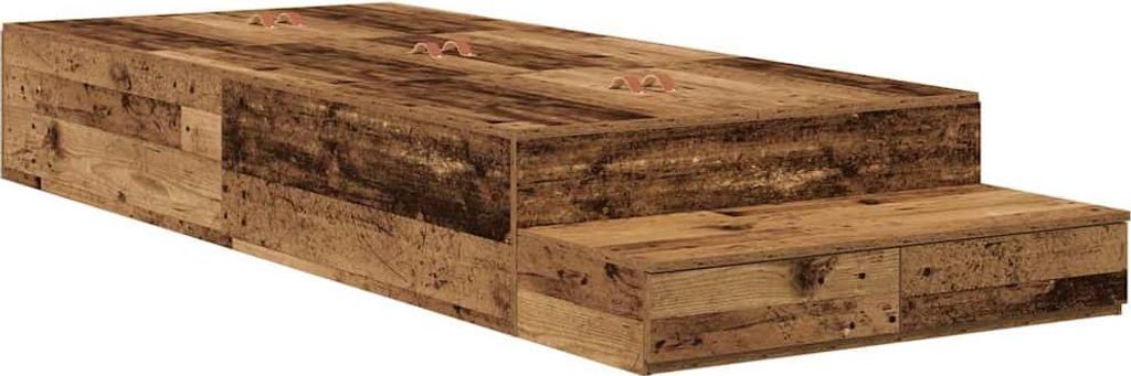 "2026 MODERNE"Einzelbett/Jugendbett ️Hochwertiges - Erwachsene/r / Kind - Aufbewahrungsbettgestell Altholz 80cm Holzwerkstoff - Klassische Betten...