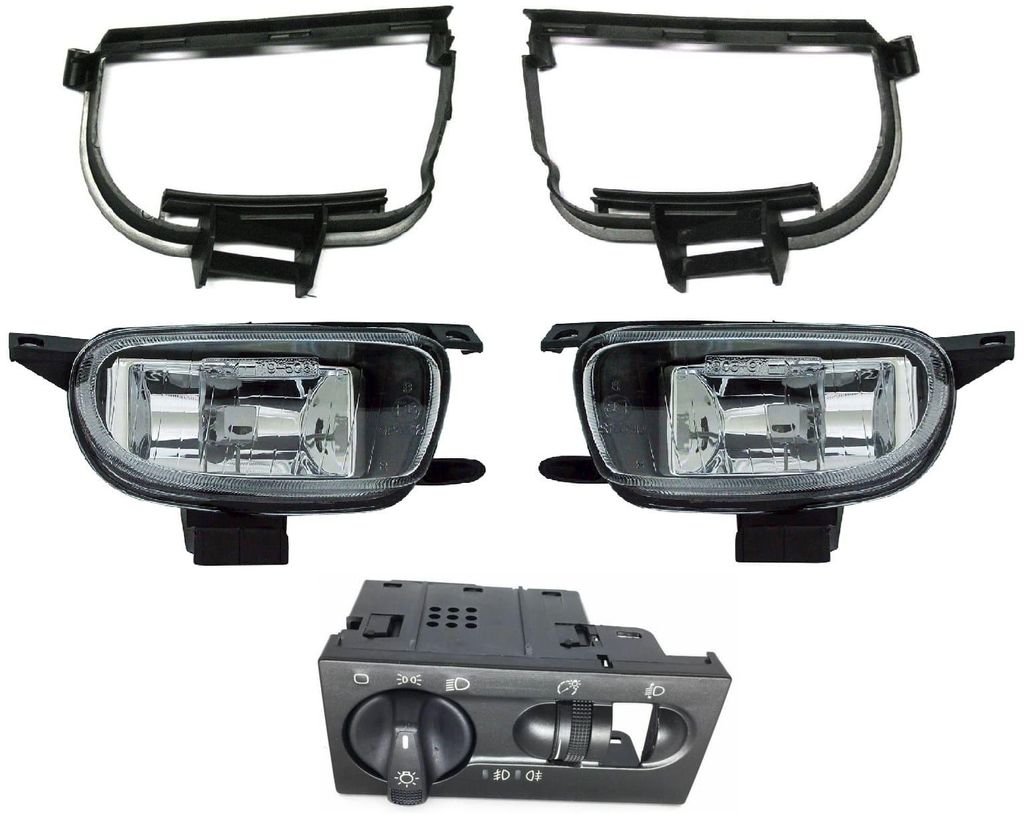 Für VW T4 96-03 Nebelscheinwerfer Komplett + Montage Rahmen Halter Lichtschalter in der Farbe von GOLDCAR