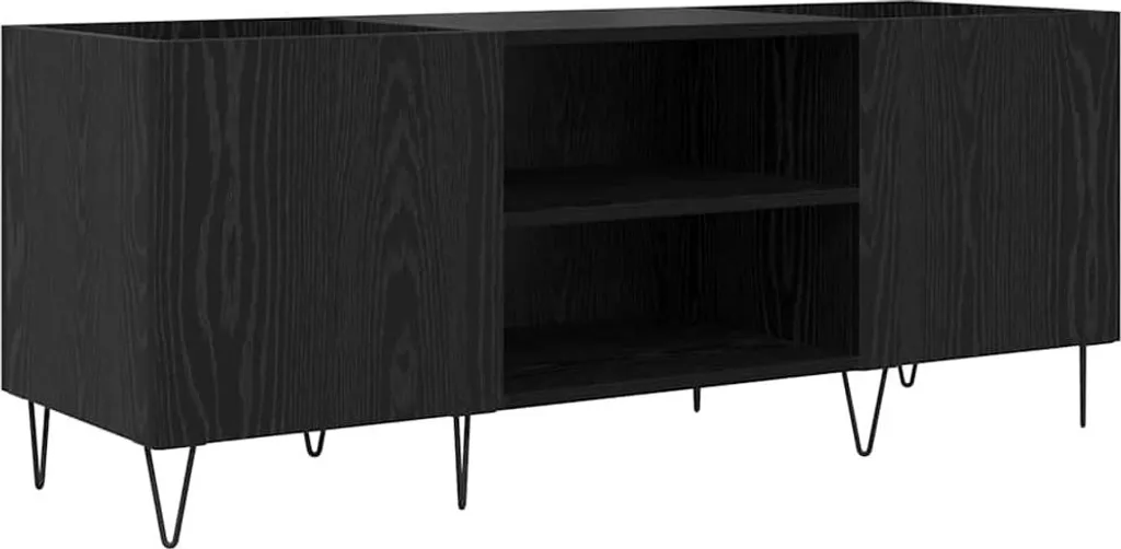 Supporto Giradischi Rovere Nero 121x38x48 cm - Mobile Audio