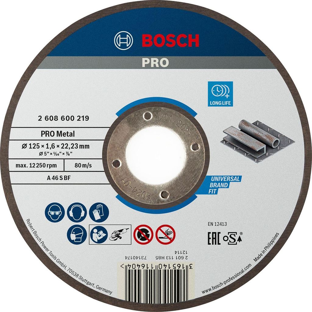 BOSCH 2608600219 BOSCH Trennscheibe PRO Metal Productafbeelding 