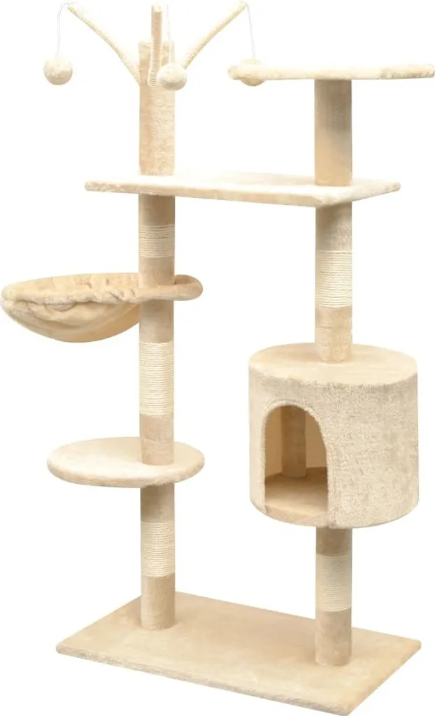 Tiragraffi 125 cm Beige vidaXL | Benessere Felino e Protezione Mobili