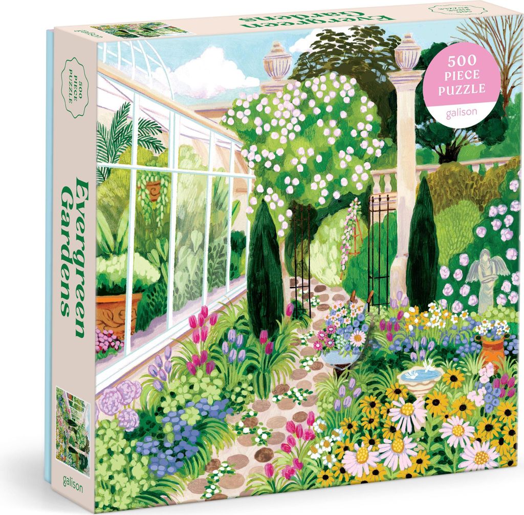 GALISON Quadratisches Puzzle Stelezelen Gardens 500 Puzzles