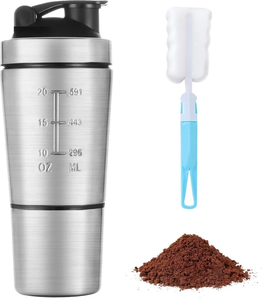 Shaker Proteico 700ml Inox - Massima Igiene Anti-Odore Senza BPA/BPS