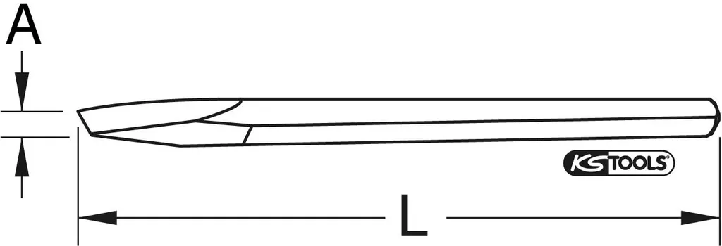KS Tools BRONZEplus Scalpello Croce 250 mm - Sicurezza Officina