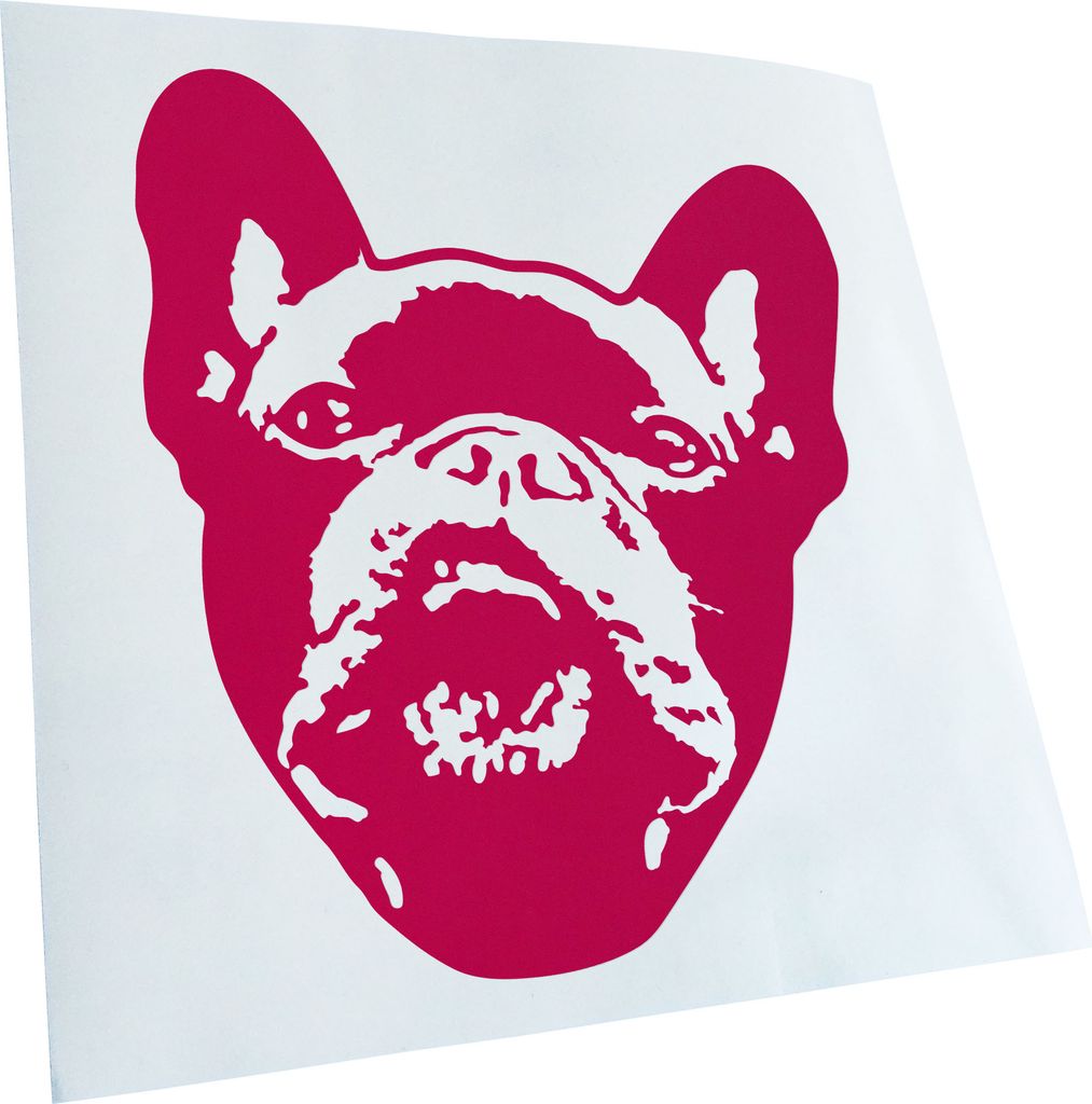 Kiwistar - Autoaufkleber - French bulldog Hund - Neonorange - 12x10cm - Aufkleber für Auto, Laptop, Fahrrad, LKW, Motorrad mehrfarbig JDM Decal Ra...