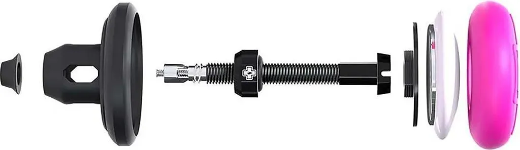 Valves Tubeless 44mm et Porte-Tag Discret Muc-Off en Aluminium