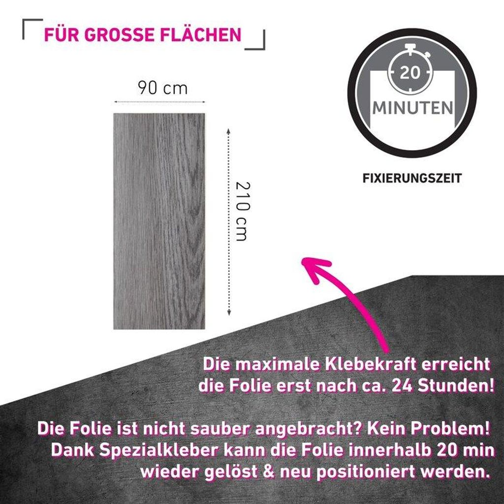 Klebefolie Eiche taupe - 90x210cm Produktbild 