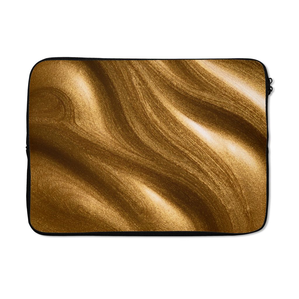 MuchoWow Laptop Hülle 13 Zoll Goldene Farbe Laptoptasche - Laptophülle - Sleeve - Rundumschutz