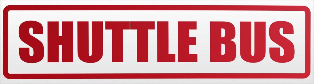 Kiwistar Magnetschild - Shuttle Bus - für KFZ und sonstige Metalloberflächen - Magnetfolie für Auto PKW Kfz