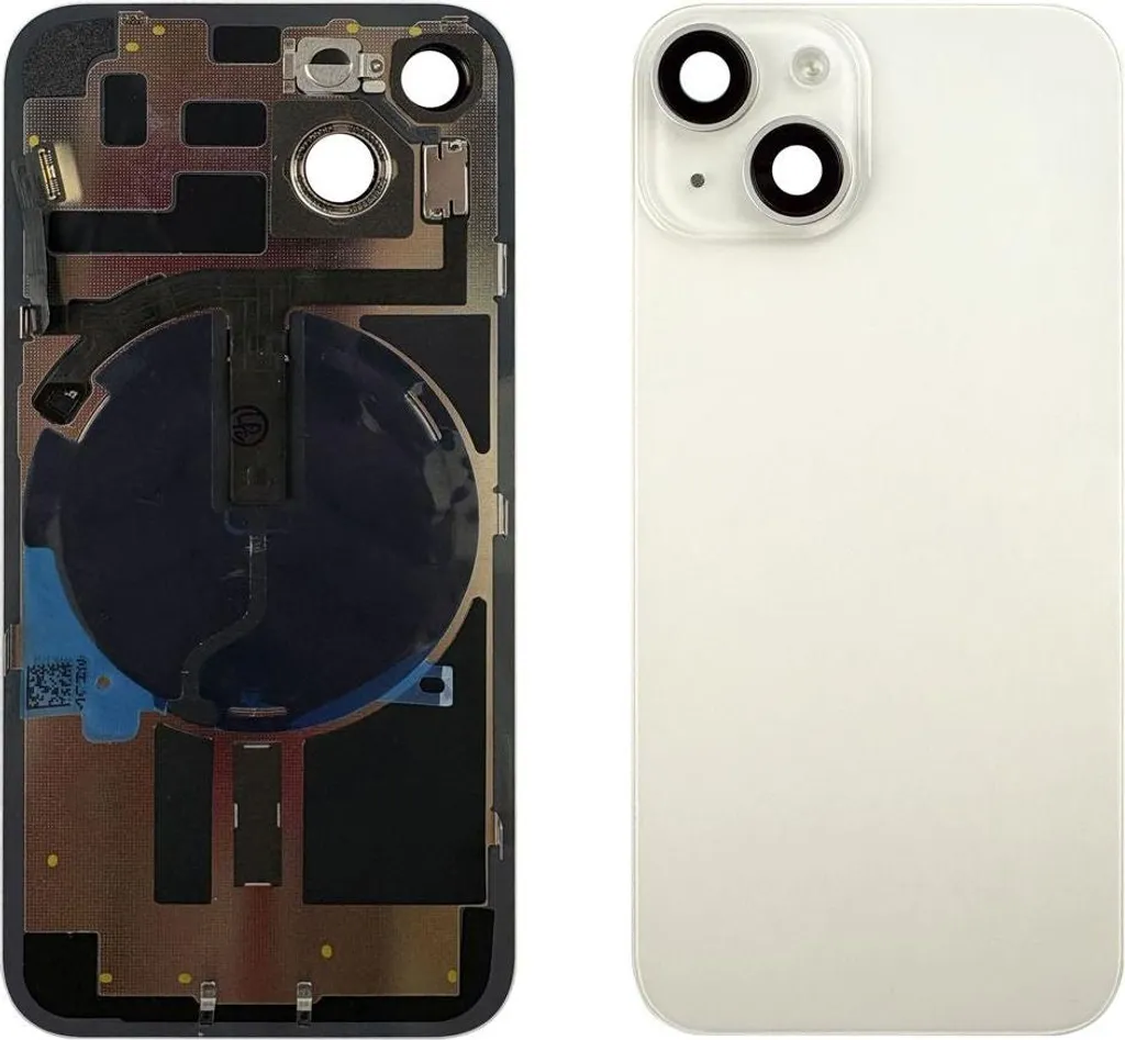 Coque iPhone 14 Argent Étoilé avec Boutons et Supports Pré-montés