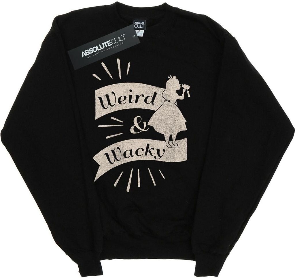 Disney - "Alice In Wonderland Weird And Wacky" Sweatshirt für Damen BI5530 (XL) (Schwarz)