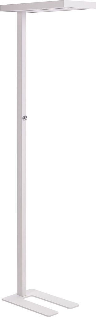 BELIANI LED-Stehlampe Weiß Metall 197 cm mit Knopf Dimmschalter Drehdimmer Langes Kabel Bogenlampe Industrie Wohnzimmer Ausstattung Beleuchtung