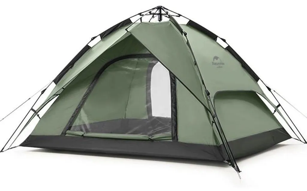 Tente de camping 4 places Naturehike verte idéale pour bivouac en famille