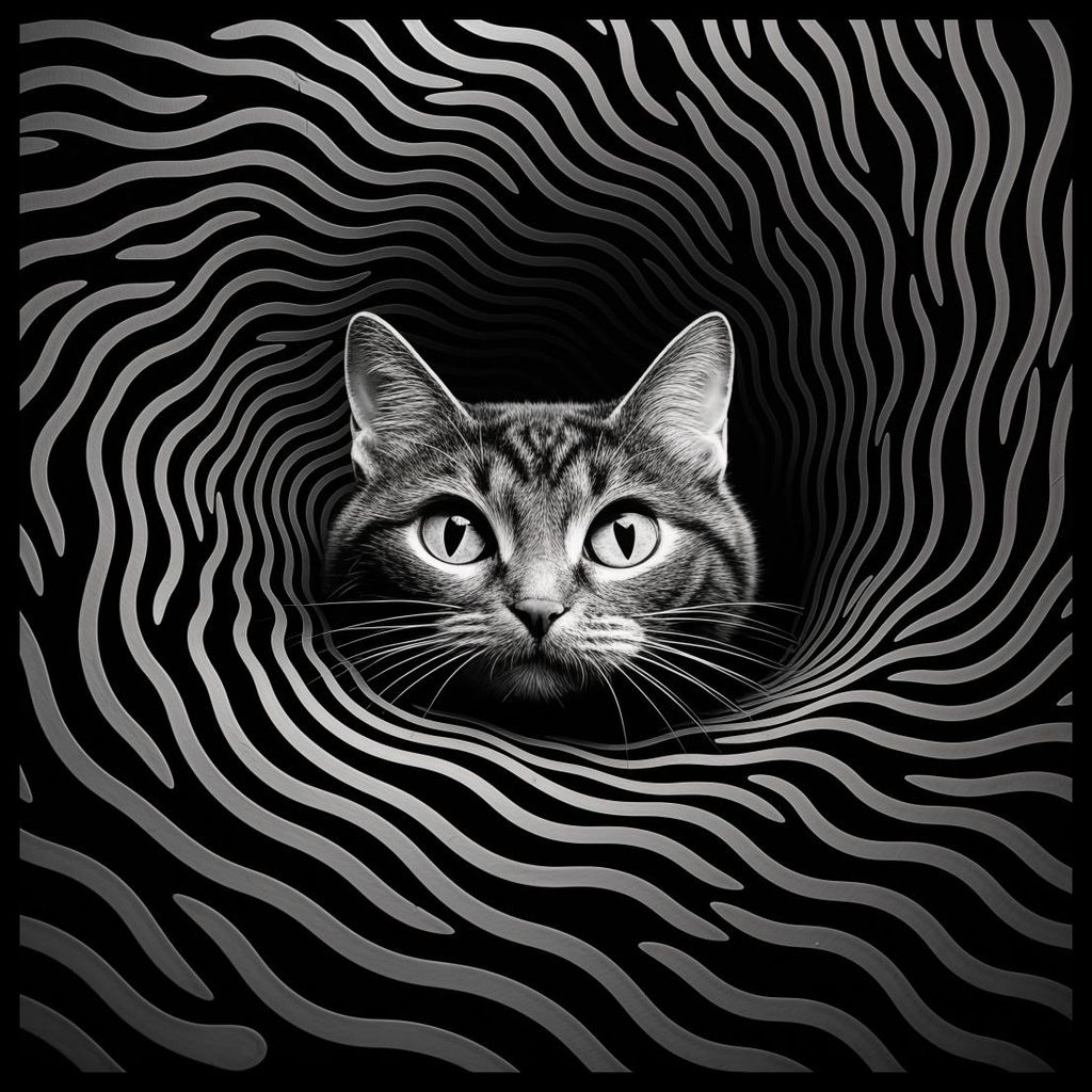 Plakat 80x80cm Hypnotisierender Katzenblick