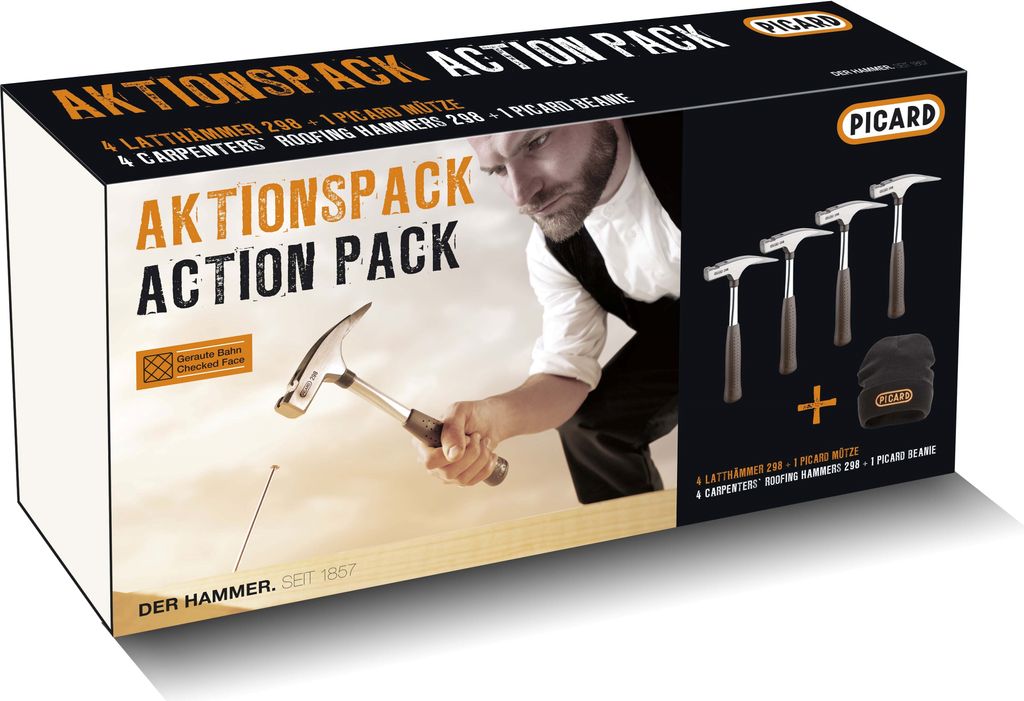 PICARD Aktionspack 4 x Latthammer 298 glatt + 1 x Mütze Produktbild 