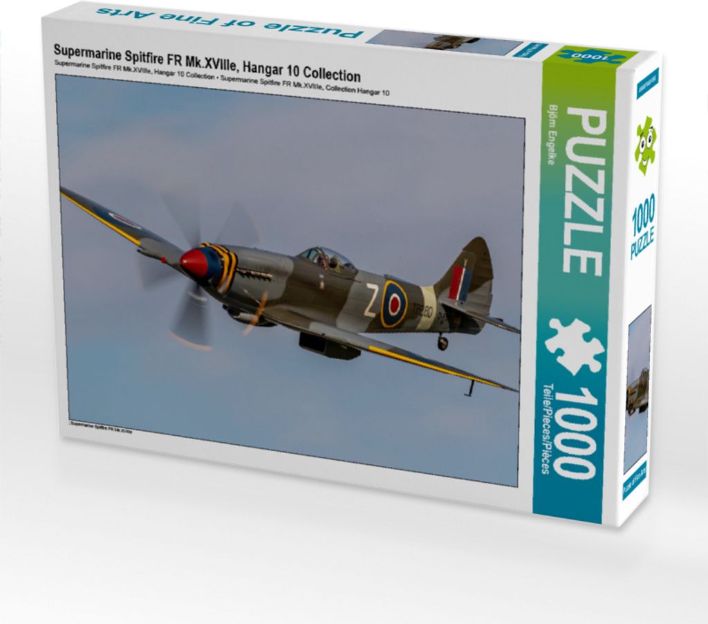 CALVENDO Puzzle Supermarine Spitfire FR Mk.XVIIIe, Hangar 10 Collection | 1000 Teile Lege-Größe 64x48cm Foto-Puzzle für glückliche Stunden