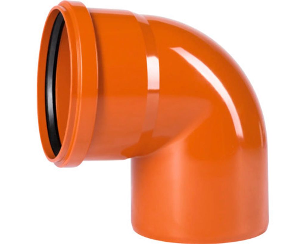 Ostendorf KG Bogen 87° DN 200 mm (225 mm Außendurchmesser) aus PVC, SN4