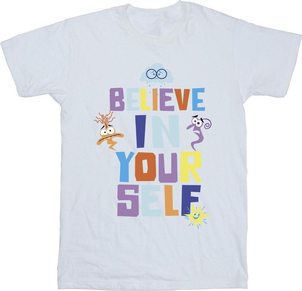 Inside Out 2 - "Believe In Yourself" T-Shirt für Herren BI54707 (3XL) (Weiß)