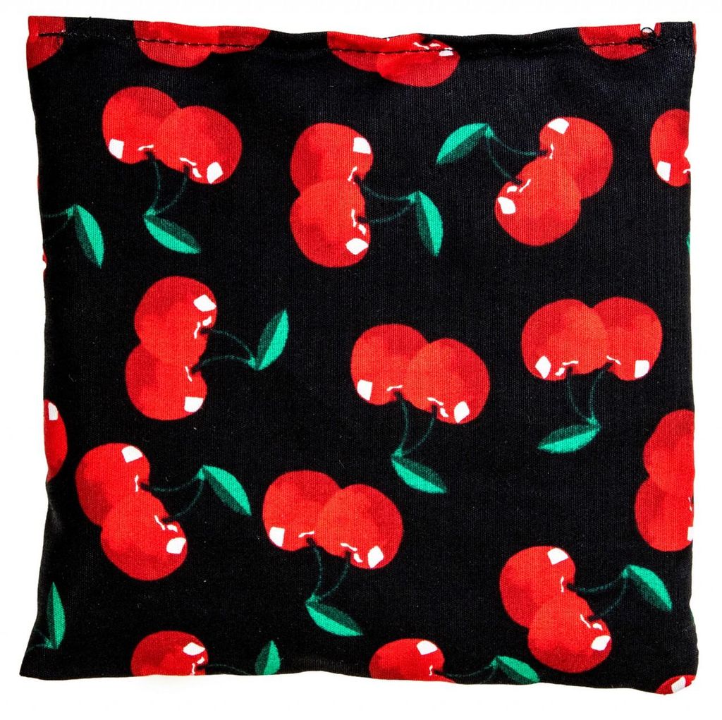 Bio-Dinkelkissen 12x12cm cherry-black - Wärmekissen & Kältekissen Körnerkissen