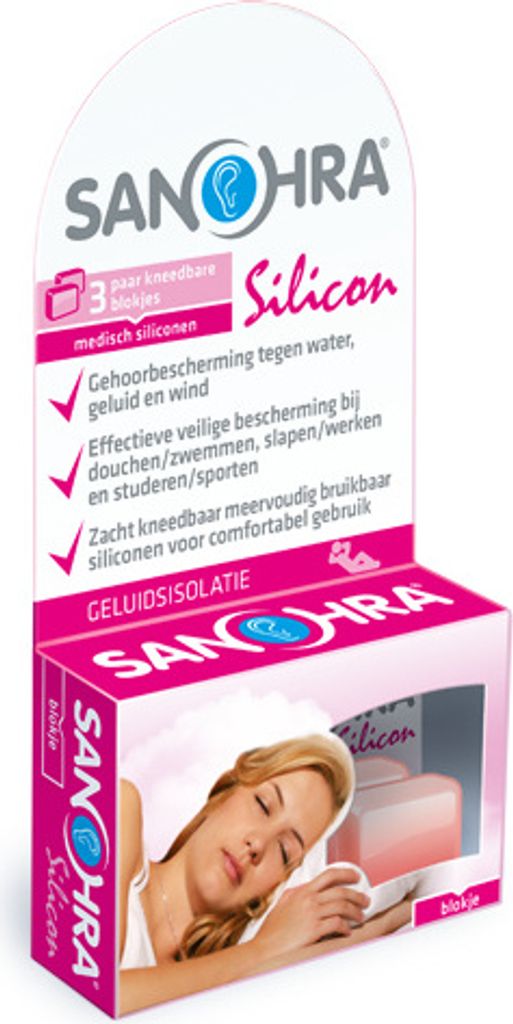 SANOHRA siliconen oordoppen, set van 6 Productafbeelding 