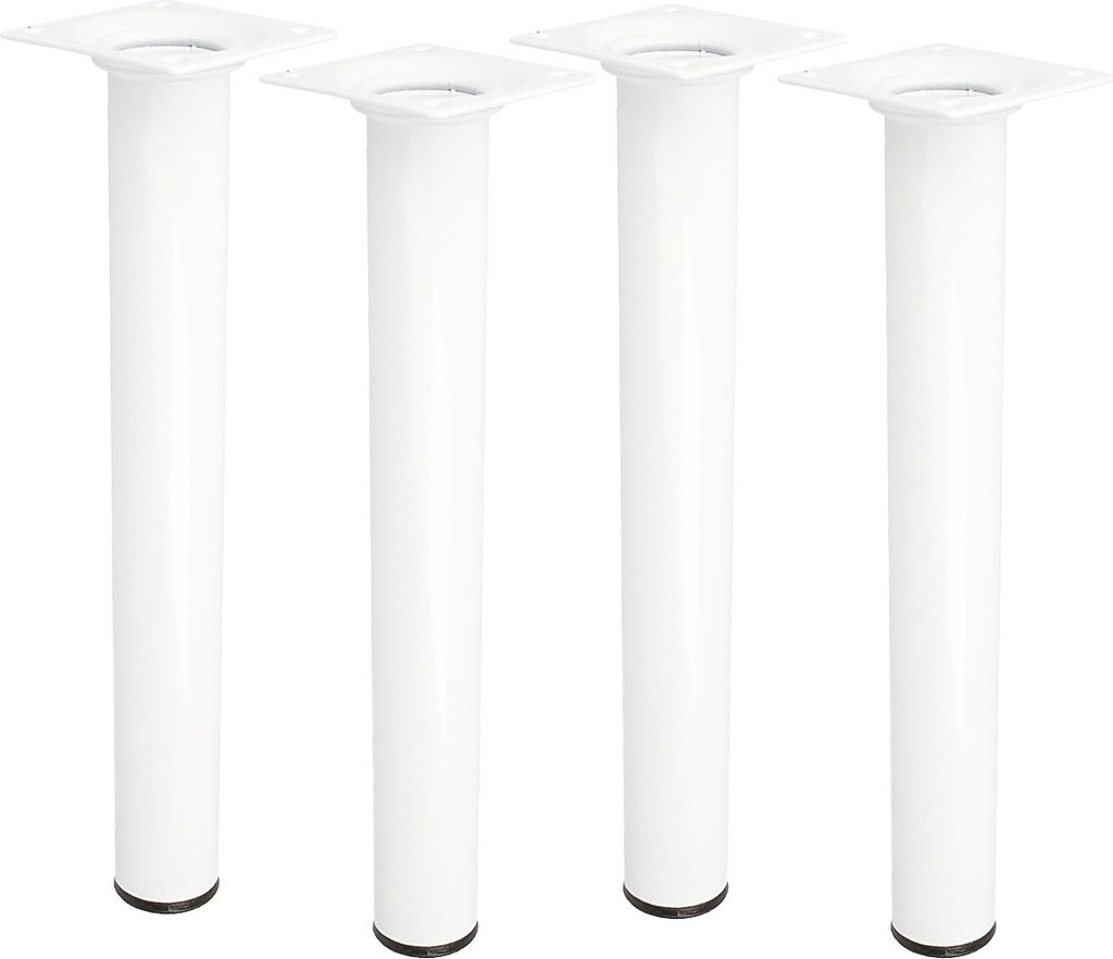 4er Set Möbelstützen Weiß Möbelbeine Höhe 250mm Möbelfüße Tischbeine Couchfüße ø 30mm Schrankfüße