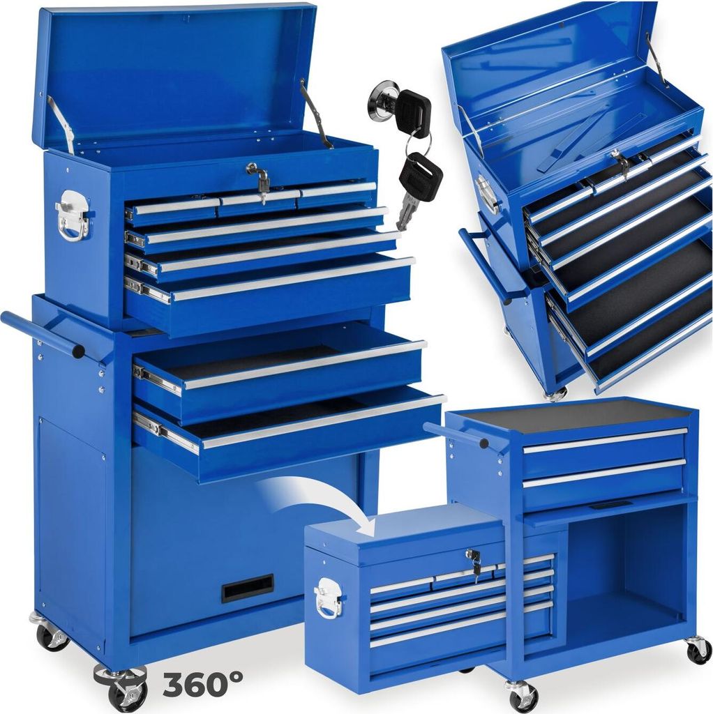 tectake® Werkzeugwagen Rollen Ø 100 mm Produktbild 