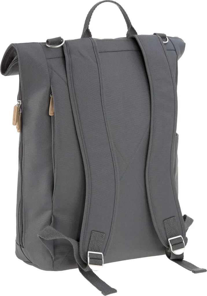 Sac à dos à langer Rolltop Anthracite LÄSSIG pratique et ergonomique