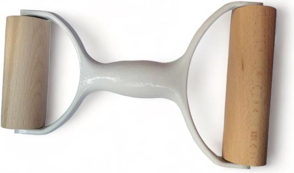 Doppelte Nudelrolle Teigrolle, Breite 9 und 12,5 cm, Farbe rot