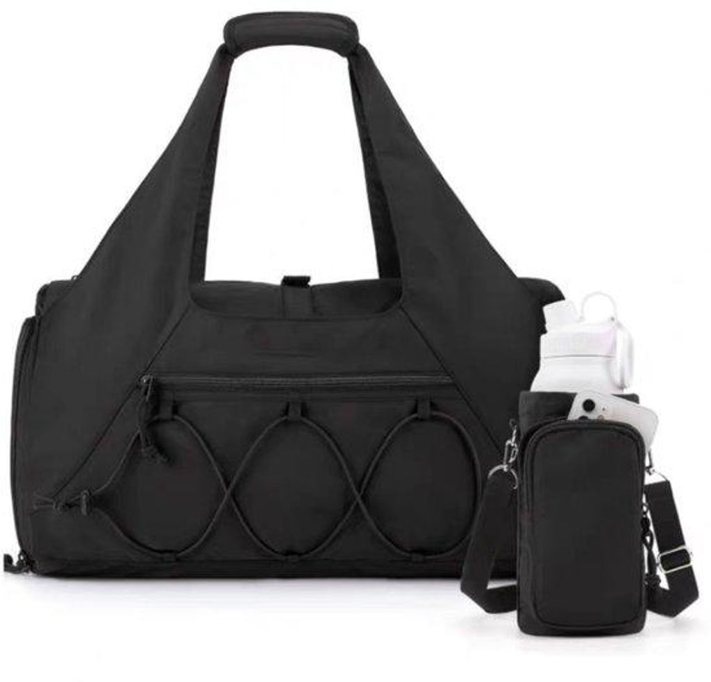 Mini-Tasche für Frauen, kleine Reisetasche mit Schuhfach, schickes Sportgepäck, für eine Yogamat geeignet, mit Querschmucktasche für eine Wasse...