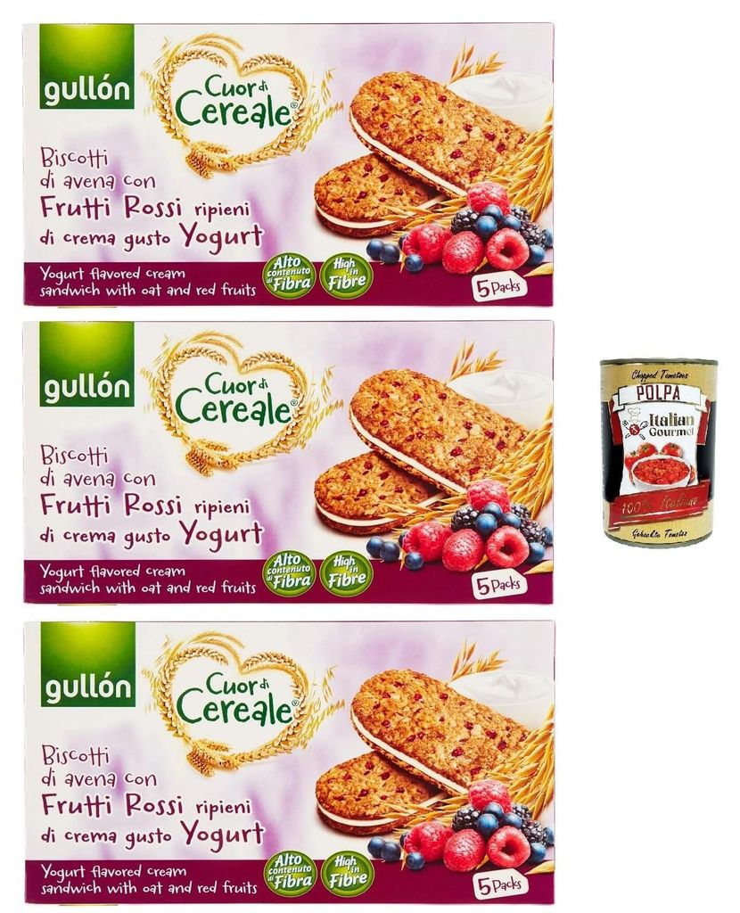 Gullón Cuor Di Cereali con Frutti Rossi Ripieni di crema Produktbild 