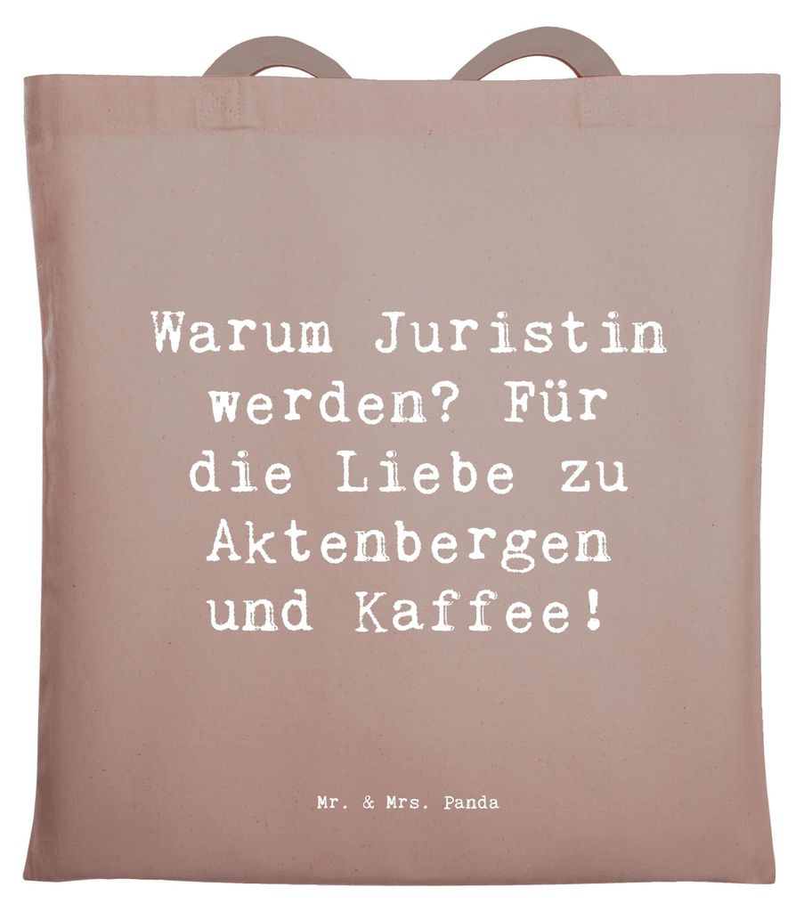 Mr. & Mrs. Panda Shopping Tasche Spruch Juristin Liebe - Produktbild 