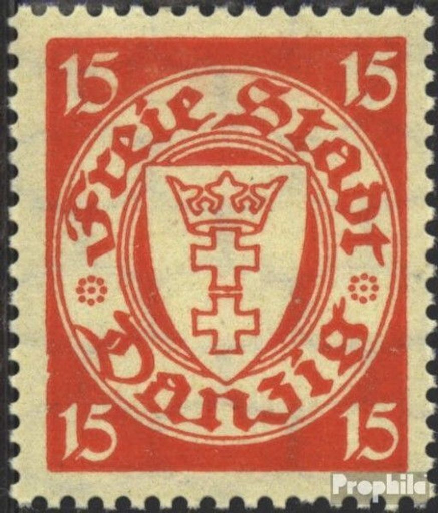 Briefmarken Danzig 1925 Mi 214x gestempelt Wappen