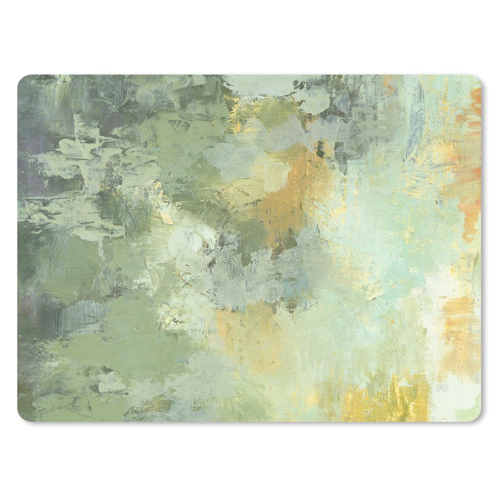 MuchoWow Mauspad Mousepad Ölgemälde grün 23x19 cm - Mousepads - Maus Mat - Pad - Mausunterlage - Schreibtischunterlage - Mauspad
