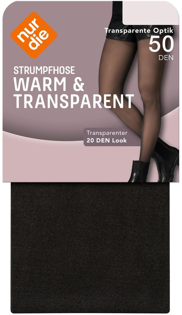Nur Die Warm & Transparent, 50 DEN gefütterte Strumpfhose, Produktbild 