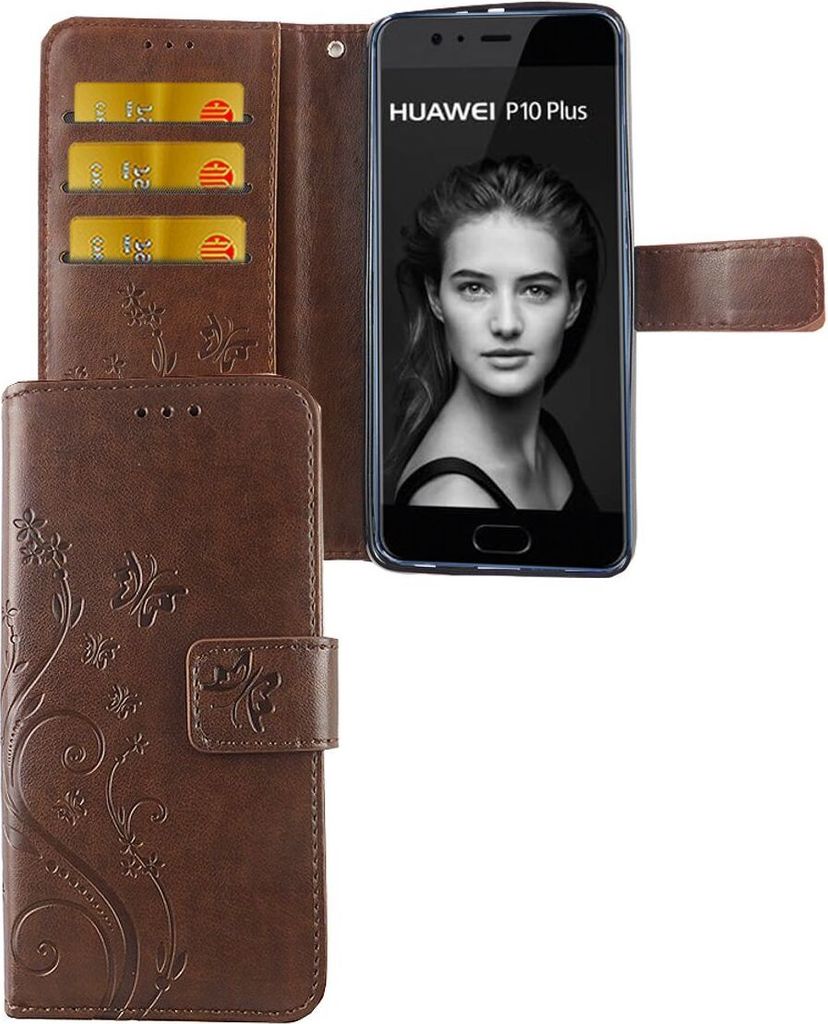 Schutz Hülle Blumen für Handy Huawei P10 Plus Coffee