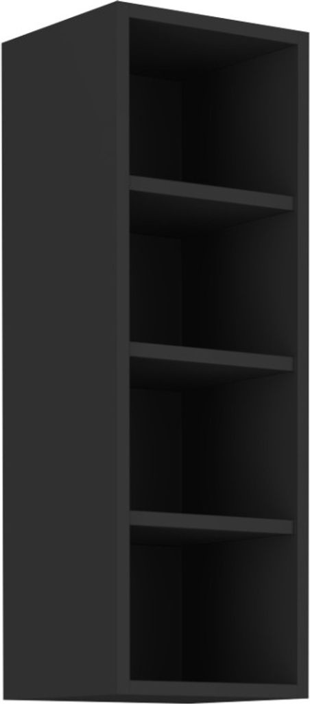 Offener Hochschrank AGAFIJA – Breite 30 cm, schwarz