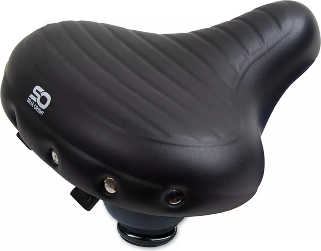 Selle Orient Relax unisexe noire à élastomère pour vélo de ville confort