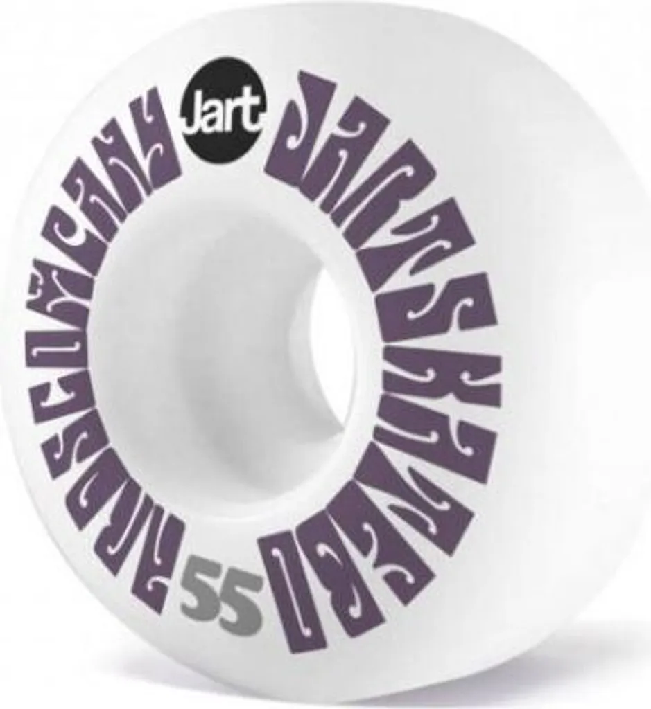 Roues de Skate JART Woodstock 55mm Blanches Dureté 102a Haut de Gamme