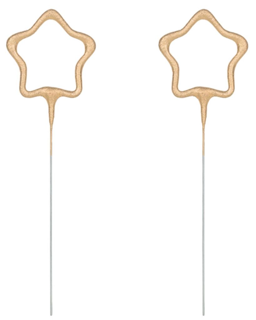 2 Wunderkerzen "Golden Stars" | Sterne Produktbild 