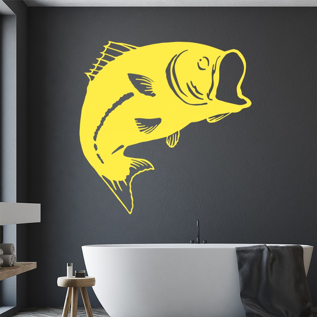 KIWISTAR Karpfen Fisch - Meer Wasser Flossen Schuppen Kiemen Wandtattoo in 6 Größen - Wandaufkleber Wall Sticker - Dekoration, Küche, Wohnzimmer...
