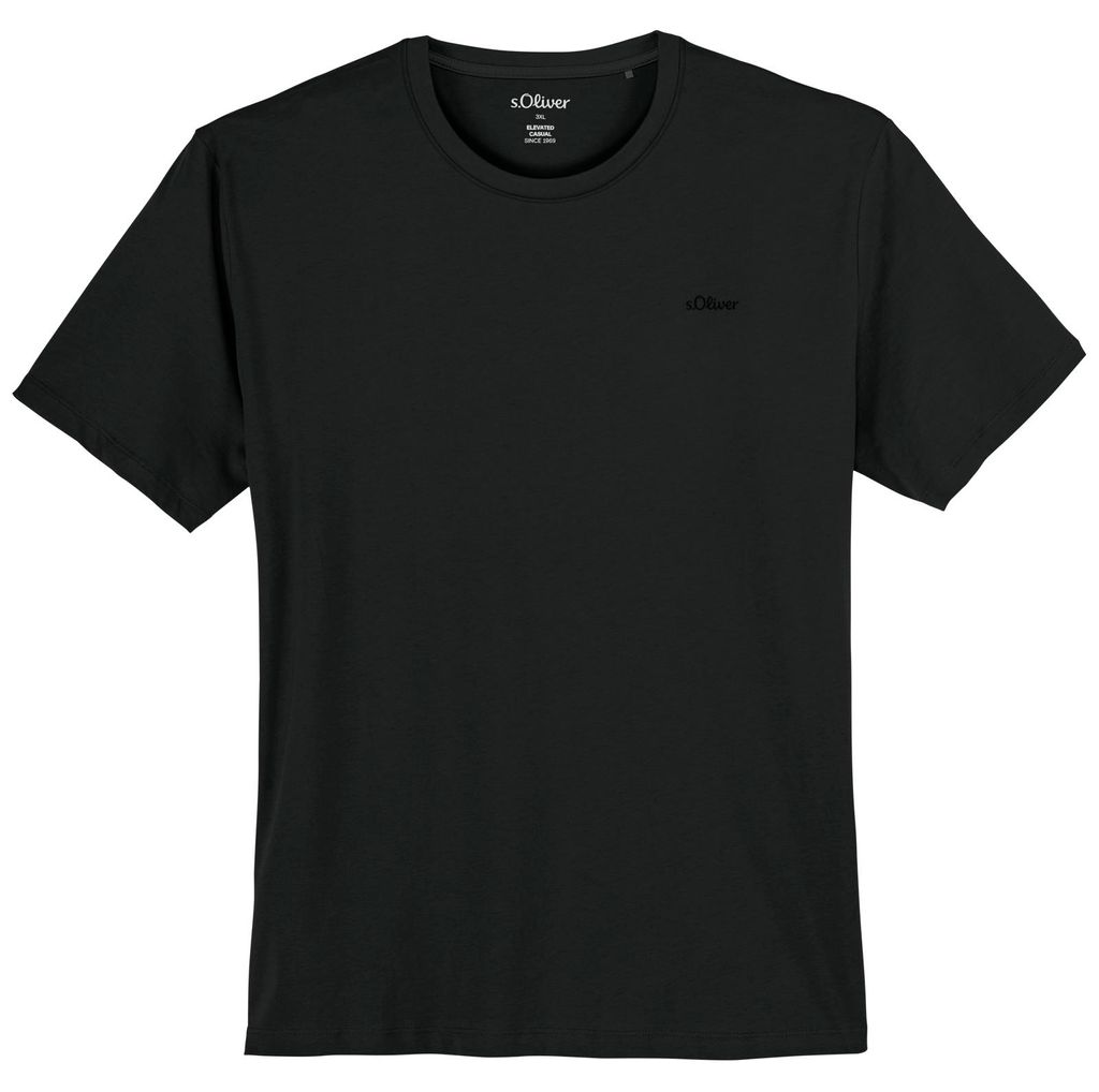 s.Oliver Übergrößen Basic T-Shirt Rundhals schwarz Produktbild 