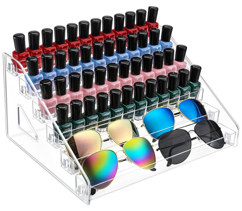 Nagellack-Aufbewahrungsregal, 6 Etagen, transparent, geeignet für Miniaturfarben, Gel-Nagellack, ätherische Öle und Sonnenbrillen. Erfüllt die ...